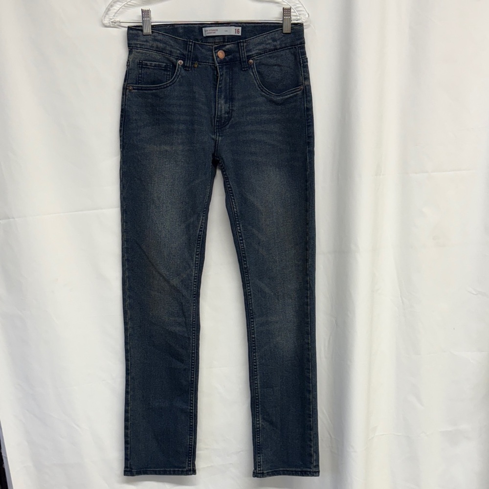 Leevi Strauss Signature Adjustable Boys blue Jeans slim size 16 reg 28x30